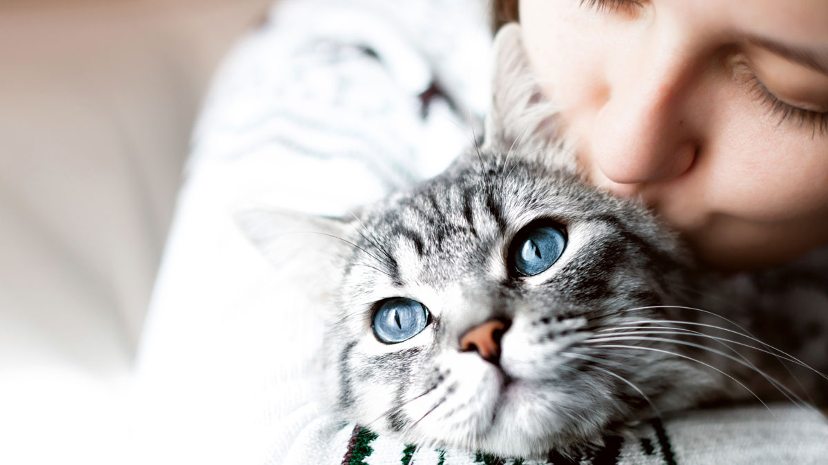woman-kissing-cat